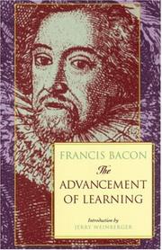 Cover of: The  advancement of learning by Francis Bacon