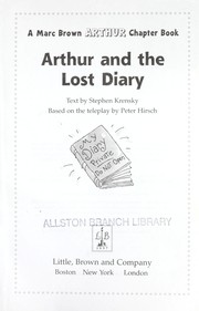 Cover of: Arthur and the Lost Diary (Arthur Chapter Books #9)