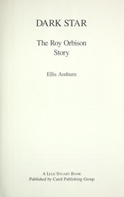 Cover of: Dark star: the Roy Orbison story