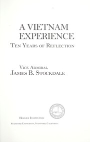 Cover of: A Vietnam experience : ten years of reflection by 