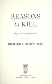 Cover of: Reasons to kill