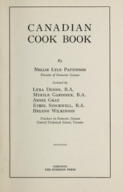 Cover of: Canadian cook book by Nellie Lyle Pattinson