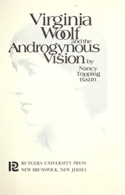 Cover of: Virginia Woolf and the androgynous vision.