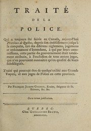 Cover of: Traité de la police by François Joseph Cugnet