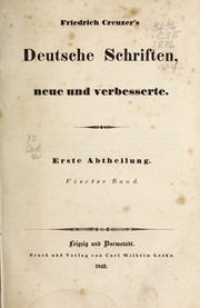 Cover of: Symbolik und mythologie der alten vo lker, besonders der Griechen by Georg Friedrich Creuzer