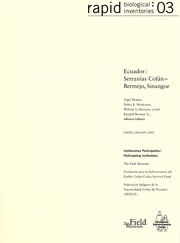 Cover of: Ecuador: Serranías Cofán-Bermejo, Sinangoe