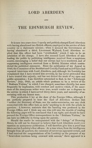 Cover of Lord Aberdeen and the Ameer of Bokhara: in reply to the Edinburgh review