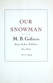 Cover of: Our snowman