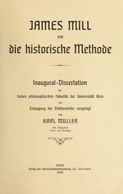 Cover of: James Mill und die historische methode ...