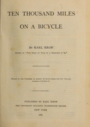 Cover of: Ten thousand miles on a bicycle