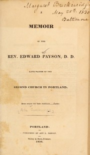 A memoir of the Rev. Edward Payson, D.D. by Asa Cummings