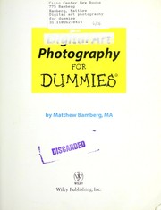 Cover of: Digital art photography for dummies by Matthew Bamberg