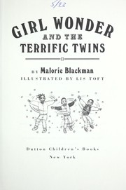 Cover of: Girl Wonder and the Terrific Twins by Malorie Blackman