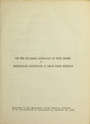 Cover of: The need for salary adjustments and staff changes in Massachusetts institutions of public higher education: submitted to his Excellency Foster Furcolo, Governor of the Commonwealth of Massachusetts, December 15, 1958