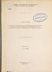 Cover of: Charts & tables: production and consumption of manufactured dairy products, changes in seasonal variation of butter production, cost of manufacture and distribution of butter and cheese