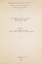 Cover of: Farm income on each of 100 farms in Clinton County, Indiana 1910 and 1913 to 1919: section VI of source material from the Clinton County, Indiana, Farm Business Survey