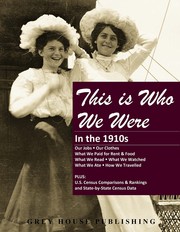 Cover of: This is Who We Were: in the 1910s