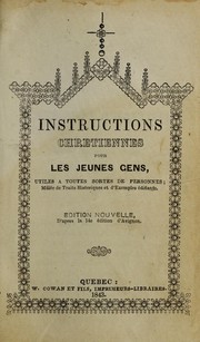 Cover of: Instructions chrétiennes pour les jeunes gens by Pierre Hubert Humbert