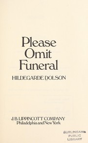 Cover of: Please omit funeral | Hildegarde Dolson