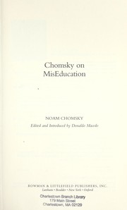 Cover of: Chomsky on miseducation