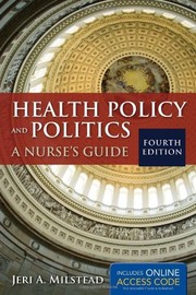Cover of: Health policy and politics by Jeri A. Milstead