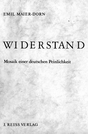 Cover of: Widerstand: Mosaik einer deutschen Peinlichkeit
