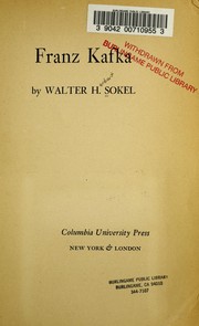 Cover of: Franz Kafka (Essays on Modern Writers) by Walter Herbert Sokel