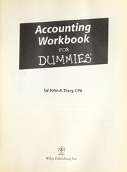 Cover of: Accounting workbook for dummies by John A. Tracy