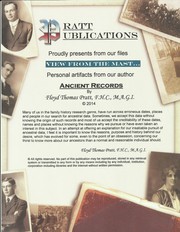 Cover of: Ancient Records