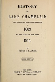 History of Lake Champlain by Peter Sailly Palmer