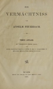 Cover of: Ein Vermächtniss