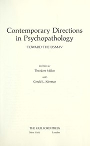 Cover of: Contemporary directions in psychopathology by edited by Theodore Millon and Gerald L. Klerman.