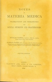 Notes on materia medica by Douglas Gabell