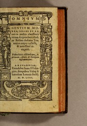 Cover of: Omnium gentium mores, leges et ritus