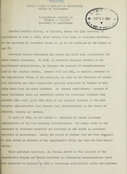 Cover of: Biographical material on Charles F. Brannan, Secretary of Agriculture