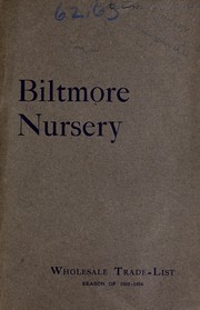 Cover of: Wholesale trade-list by Biltmore Nursery (Biltmore, N.C.)