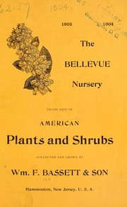 Cover of: Trade list of American plants and shrubs by Wm. F. Bassett & Son