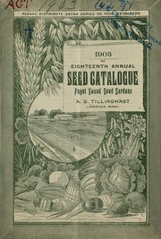Cover of: Eighteenth annual seed catalogue, 1903 | Tillinghast Seed Co