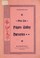 Cover of: Annual price list of fruit and ornamental trees, small fruits, evergreens, roses, palms, etc. of the Pajaro Valley Nurseries