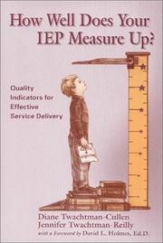 How well does your IEP measure up? by Diane Twachtman-Cullen