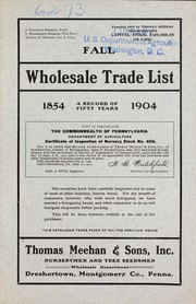 Cover of: Fall wholesale trade list