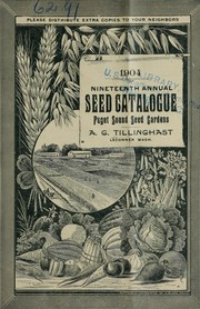 Cover of: Nineteenth annual seed catalogue, 1904