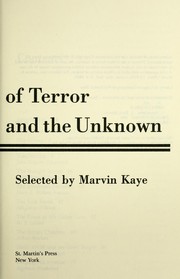 Cover of: Masterpieces of Terror and the Unknown (Guild America Books)