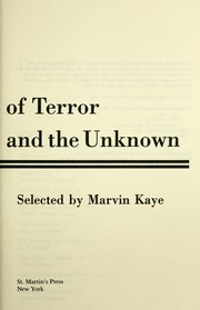 Cover of Masterpieces of Terror and the Unknown (Guild America Books)