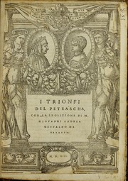 Cover of: I Trionfi del Petrarcha: con la spositione di M. Giovanni Andrea Gesualdo da Traetto
