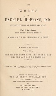 Cover of: The works of Ezekiel Hopkins, successively Bishop of Raphoe and Derry by Ezekiel Hopkins