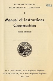 Cover of: Manual of Instructions: construction