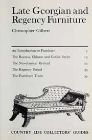 Cover of: Late Georgian and Regency furniture.