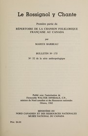 Cover of: Répertoire de la chanson folklorique française au Canada by Marius Barbeau