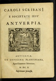 Cover of: Antverpia by Carolus Scribanius